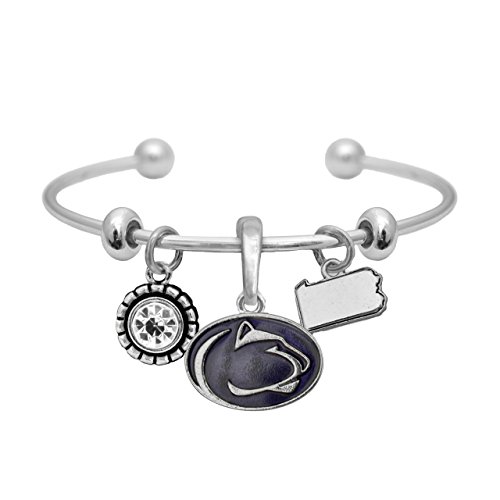 Sports Accessory Store Penn State Nittany Lions Home Sweet Home Silver Crystal Cuff Bracelet Jewelry