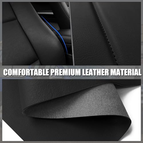 SAPUBK Custom-Fit Front Seat Covers Replace for 1997-2004 Porsche Boxster 911/996/986, Driver and Passenger Premium Leather with Composite Soft Foam Lining Seat Cover - Image 4