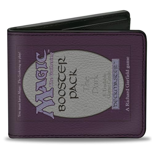 Buckle-Down Magic the Gathering Wallet, Bifold, Magic the Gathering the Dark Deckmaster Card Replica Purples, Vegan Leather