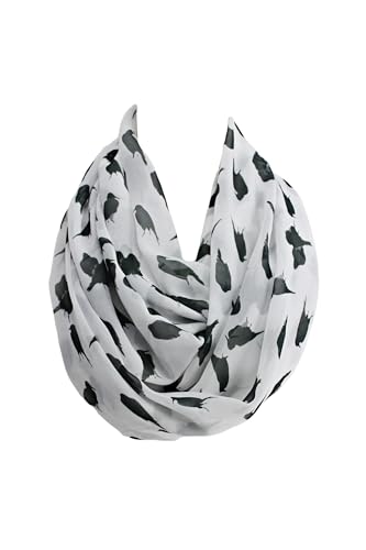 Etwoa Japanese Crows Illustration Infinity scarf Watanabe Seitei Circle scarf Loop Scarf2