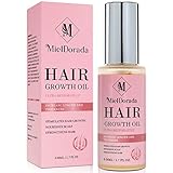 Hair Growth Serum, Hair Growth Oil with Castor Oil & Biotin, Hair Growth for Women, Hair Loss Treatments, Rosemary Oil for Hair Growth, Hair Growth Products for Thicker Longer Fuller Healthier Hair