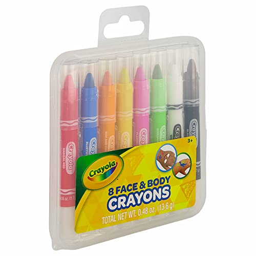 Crayola Face & Body Paint Crayons for Kids and Costumes, Washable Body Paint Markers Pack of 8 Classic Colors - image 2