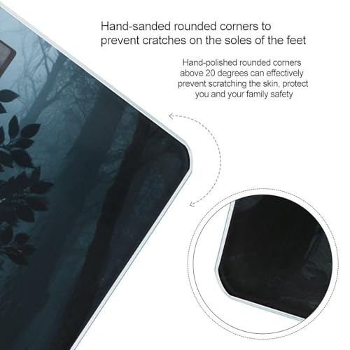 Báscula digital de baño con pantalla LCD de vidrio templado miniatura 4