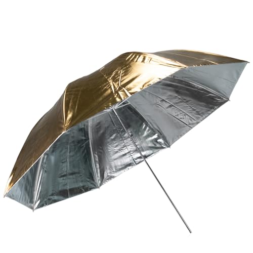 BRESSER SM-21 Parapluie réfléchissant Interchangeable Argenté/doré 110 cm