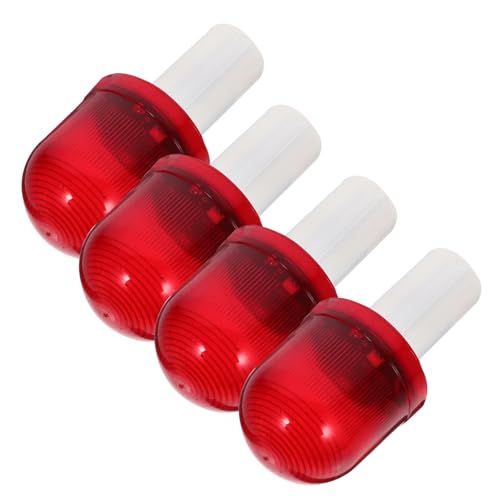 STOBAZA Traffic Cone Flasher Lights 4 Pack Led Solar Warning Lights for Emergency Parking Road Safety