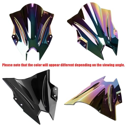 Image of Windshield for NINJA500 SE 2024 2025 2026, PSLER Windscreen Double Bubble Wind Deflector Protector Fairing for NINJA500 SE Ninja 500 2024 2025 2026 (Iridium)