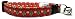 Breakaway Cat Collar in Red with Mini Christmas Trees and Snowflakes (U.S.A. Made)