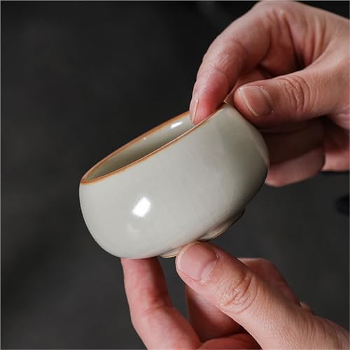 ZSHHZSZHS Zen Meditation Teacup Ru Kiln Ceramic Teacup Home Use Cup Zen Single Cup Teaware