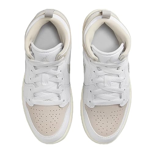 Jordan 1 Mid PS White/LT Orewood Brown-Tech Grey FB9141-120 3Y4