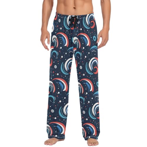 Pantalon de pyjama doux homme avec poches Playful Swirl S multicolore pour un confort optimal