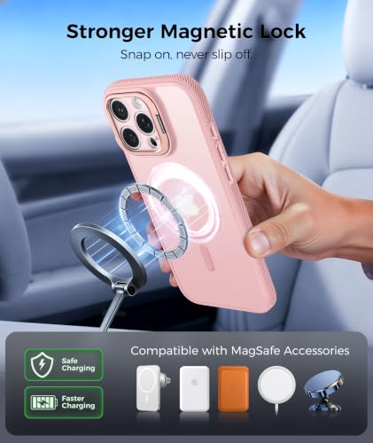Image of FNTCASE for iPhone 16 Pro Case with Stash Stand for MagSafe Pink