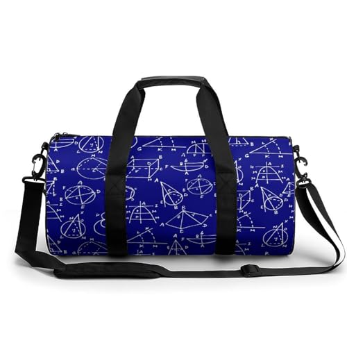 Sac de sport Math Art bleu le duffel bag compact contre le manque de place