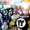 2 Pack Mic Stand Holder Set, Adjustable Microphone Clip for Wired and Wireless Mics, Universal Mic Stand Accessory with 5/8" to 3/8" Adapter for Recording and Stage Use #4