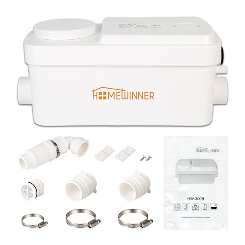 Image of Sink Sewage Pump 300W, Upflush Under-Basin Pump to 22ft, for Basement RV