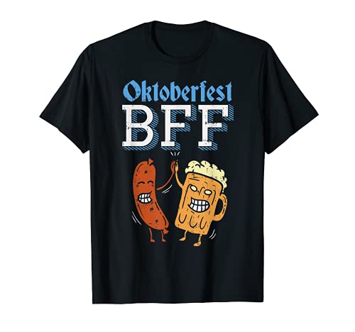 Oktoberfest Shirt BFF Beer Bratwurst German Drinking Party Camiseta