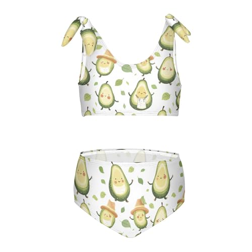 Wusikd Cute Avocado Girls Swimsuits Two Piece Swimwear Bikini Set for for Girls Size 3T