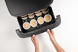SEVERIN Friteuse à air chaud « Max Zone Flex », Friteuse sans huile avec technologie à air chaud, Air fryer à panier modulable de 9 L, Multicuiseur avec 10 programmes, Noir, FR 9599 - 6