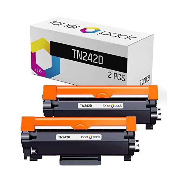 TONER PACK TN2420 Compatible para Brother TN2420 Cartuchos de tóner para impresora laser Brother (2 Unidades)