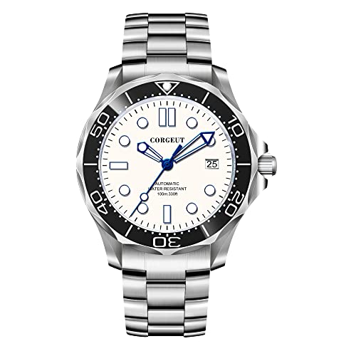 Montre homme Corgeut céramique blanche idéale pour le bureau