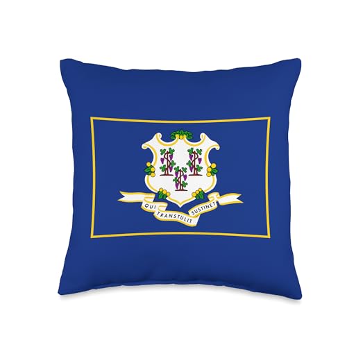 Connecticut State Flag Throw Pillow