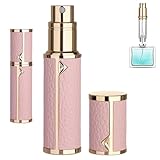 Kein Auslaufen: Der Parfümzerstäuber besteht aus einer Außenschale aus Aluminiumlegierung und einem lebensmittelechten PCTG-Behälter im Inneren, der Metallboden ist fest mit mehreren Schichten lebensmittelechtem Gummi umwickelt, um eine luftdichte Abdichtung zu gewährleisten. Machen Sie sich keine Sorgen, dass Ihr Parfüm in Ihre Handtasche gelangt