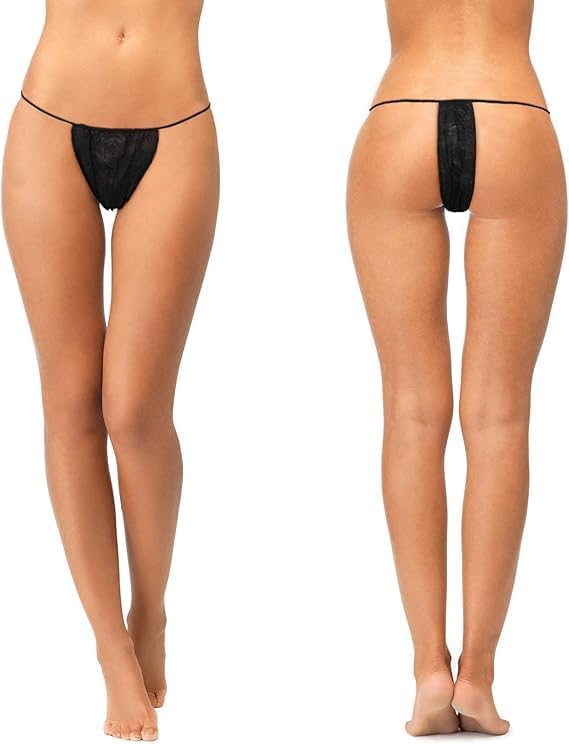 Aimery 50 Pcs Disposable Thong Panties Women's Spa T Thong Soft Breathable Disposable Tanning Underwear - Image 2