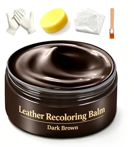 UP22YOU Leather Recoloring Balm Dark Brown, Leather & Vinyl Color Restorer Conditioner – Repairs Faded & Scratched Leather Color, Suitable for Sofas, Car...