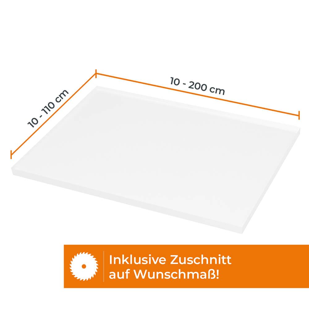Acrylglasplatten XT Transparent 10 mm 70 x 60 cm UV-beständig bruchsicher Zuschnitt nach Maß