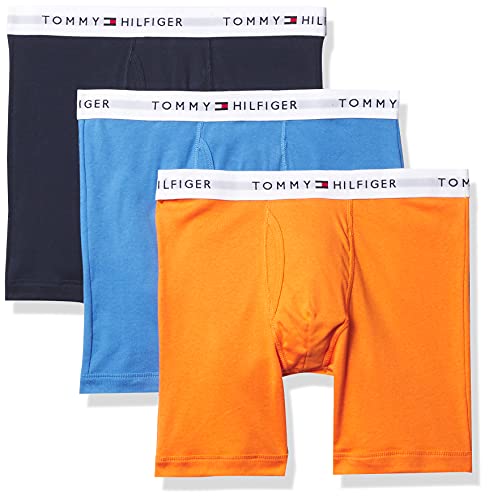 Tommy Hilfiger Men's Cotton Classics Boxer Brief, Tangerine, Medium