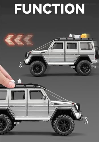 Image of Merceedes Brabus G550 1:24 Model Car with Box, Zinc Alloy Pull Back Toy car with Sound and Light for Kids Boy Girl Gift [Colors as Per Stock]