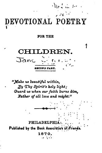 Devotional Poetry for the Children - Second Part