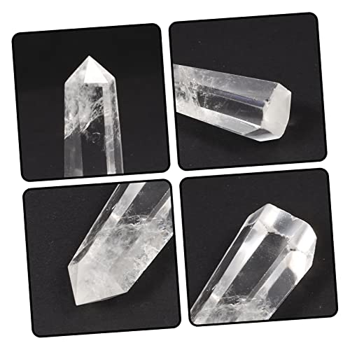 Cristal natural hexagonal Ciieeo en set de 5 columnas de roca decorativas para acuarios 3
