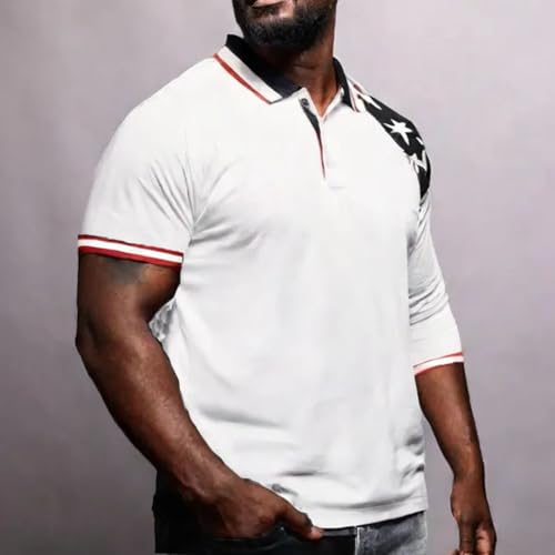 Mens American Flag Patriotic Polo Shirts3