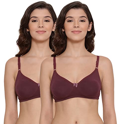 Image of Lyra Women's Moulded Encircled Bra(513) Pack of 2 White & Black,30B