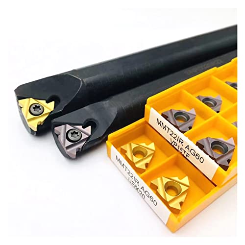 Portaherramientas de acero para torneado con 10 insertos MMT22IR AG60 miniatura 1