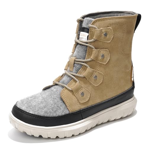 Image of Project Cloud 100% Genuine Leather Womens Snow Boots- Genuine Leather Waterproof Memory Foam Insole and Non-Slip Winter Snow Boots For Women Footwear - Outdoor Shoes (Leonora)