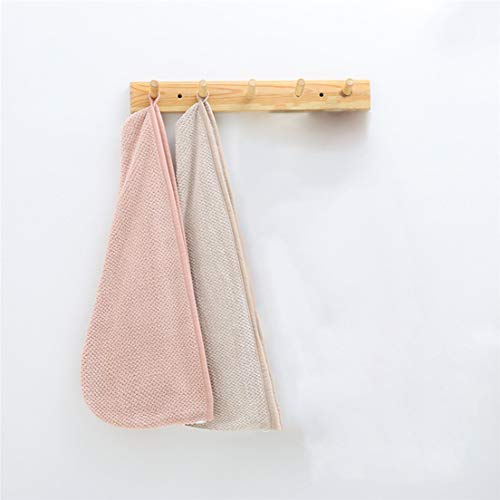 Foto von SOONPAM Haarturban Trocknen Haartuch Wickeln, Mikrofaser Schnelle Trockene Haartücher Turban mit Knopf 2 Stück Soft Super Saugfähig Baddusche Haarkappe