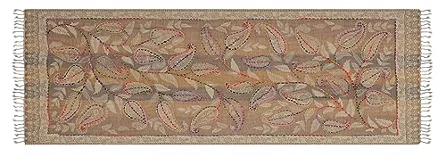 EH 100% LAMB WOOL THICK, HAND EMBROIDERED BEAUTIFUL PAISLEY & FLORAL LARGE, WARM PASHMINA, SCARF, STOLE, WRAP3