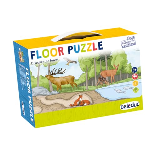 Beleduc Puzzleboden Entdecken Sie den Wald, 40 Teile