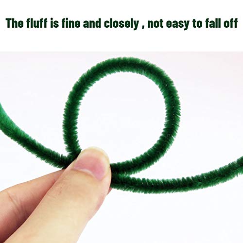 150 Pieces Christmas Pipe Cleaners Chenille Stem,50 White Craft Pipe Cleaners,50 Green Chenille Stems Pipe Cleaners, and 50 Red Pipe Cleaners for Arts and Crafts, Xmas Home Decoration - Thumbnail 2