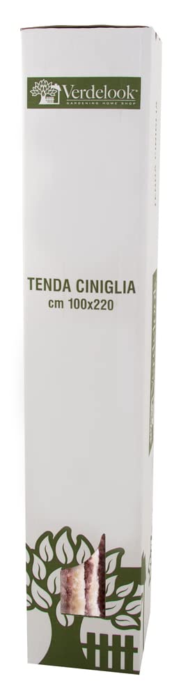 VERDELOOK | Tenda Ciniglia da Sole 100x220 cm, Beige e Marrone, Fili: 24, Tenda per Insetti e Luce, per Porte