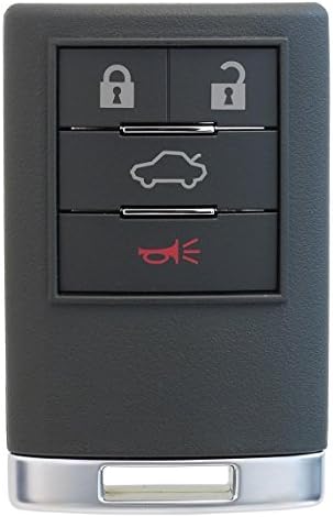 OEM 4 Buttons FOB #2 Keyless Entry Remote For 2008 2009 2010 Cadillac DTS CTS With Do It Yourself Programming Instructions (Regular Ignition Models Only)