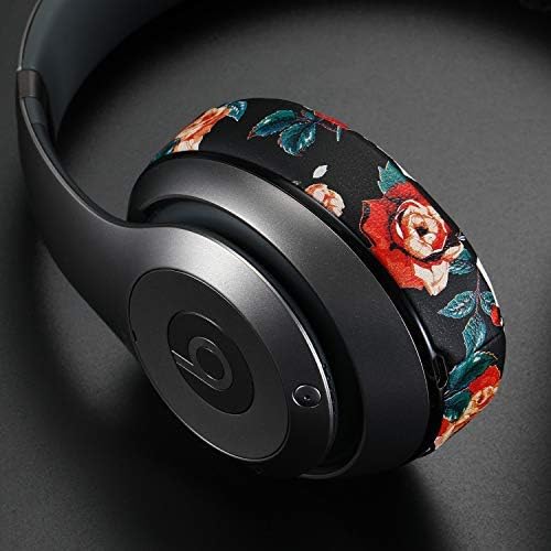 Replacement Ear Cushion Pads Cover Compatible with Beats Studio 2.0 Wireless/Wired and Studio 3.0 Over Ear Headphones only by Dr.DRE-1 Pair(Floral Black)
