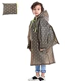 キッズレインコート 子供 ランドセル対応 男の子 女の子 ボーイズレインウェア 雨具 雨合羽 EVAエコ素材 防水 撥水 軽量 ツバ付き レイングッズ アウトドア 入学用 グレー Lサイズ