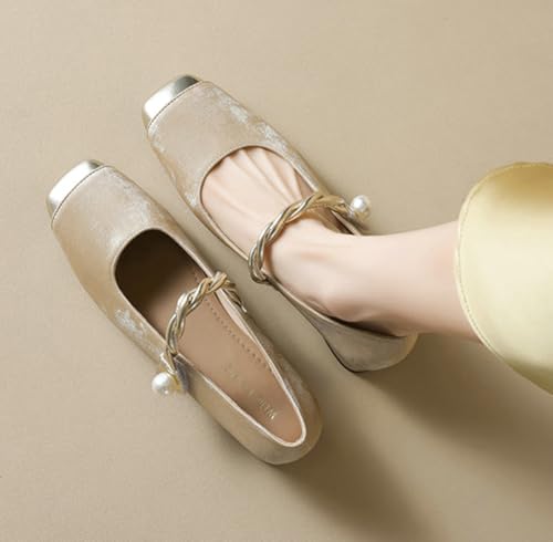 Womens Mary Jane Shoes Pumps Low Heels Closed Square Toe Slip On Chunky Heel Comfortable Work Daily Office Dress Shoes 20253