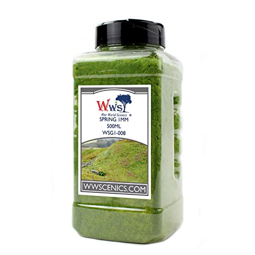 WWS War World Scenics WWScenics | 1mm Spring Static Grass | 500ml Can | WSG1-008 | Realistic Model Scenery Material