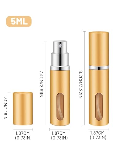 BELEVO Travel Perfume Atomiser Refillable 3 Pcs Perfume Travel Bottle For Toiletries 5 Ml Refillable Perfume Bottle Mini Spray Bottle Suitable For Men And Women Travel Essentials - Image 4