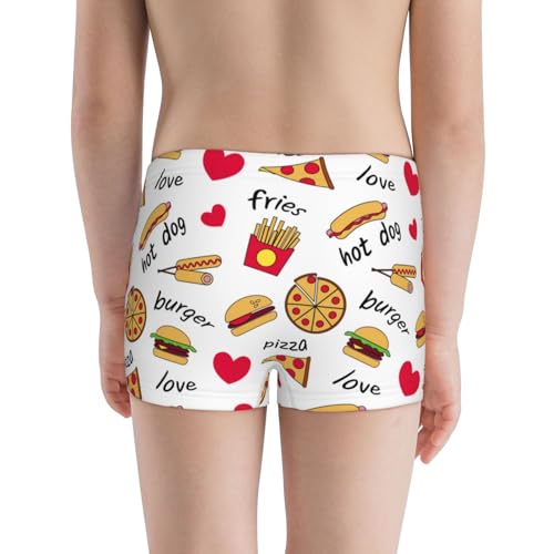 Boys' Cotton Boxer Brief Soft Underwear-Fast Food3