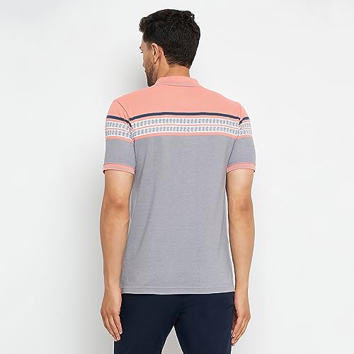 Image of Duke Stardust Men Polo Neck Half Sleeve Cotton T-Shirt (LF7074 Coral XL)