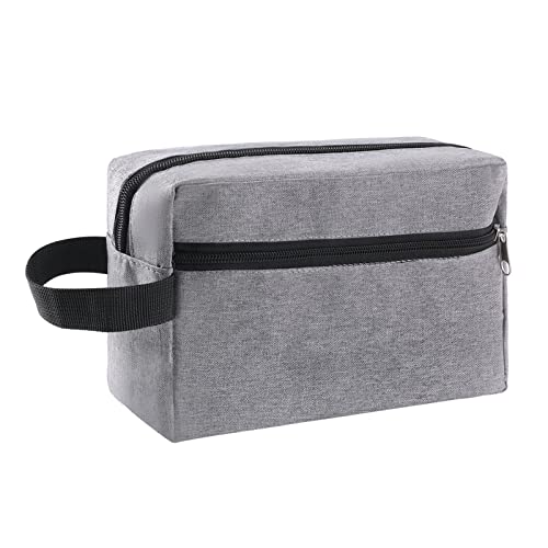 Trousse de Toilette Homme Voyage, Unisexe Sac de Toilette Imperméable Trousse Maquillage Portable Homme Femme pour Avion Vacance Voyage d'affaires (Gris) Cover